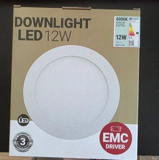 Panel LED Downlight 12W Blanco Frío
