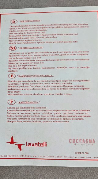 Árbol Presentación Alimentos Eventos
