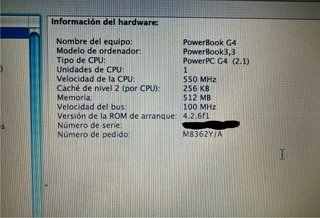 Apple PowerBook G4 Titanium 550 MHz – 512 MB RAM