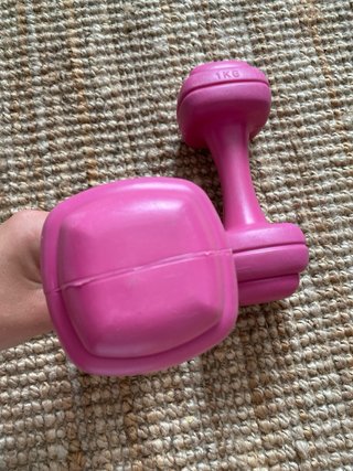 Mancuernas 1 kg x2 rosas fitness