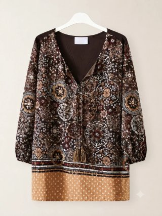 Blusa Punto Roma Estampada