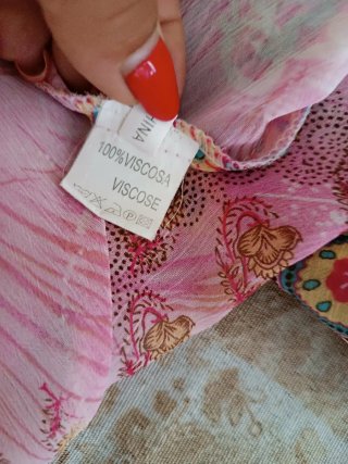 Copricostume fantasia rosa e beige