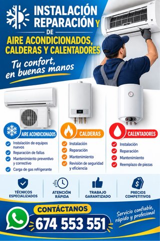 Instalación y Reparación Aire Acondicionado, Calde
