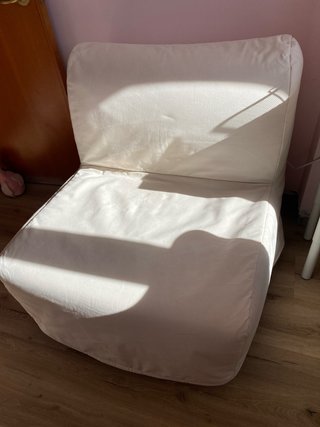 Sillón cama blanco convertible
