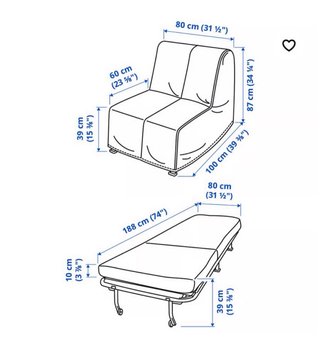 Sillón cama blanco convertible