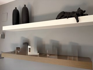 Estantería y Mueble de Pared Blanco 2m Gris 1,1 m