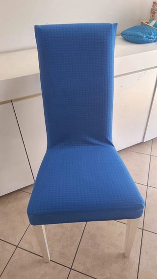 Coprisedie Blu in Tessuto (6 Pezzi)