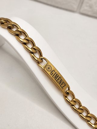 Pulsera esclava GIMENEZ acero inoxidable chapado o
