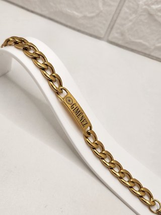 Pulsera esclava GIMENEZ acero inoxidable chapado o