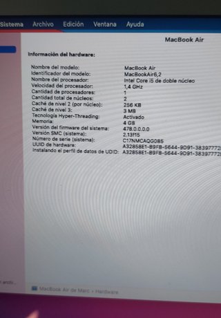 MacBook Air i5 Plata
