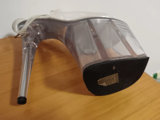 Zapatos de tacón con plataforma transparentes