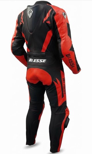 Mono BieSSe Cuero Rojo y Cordura Negro M