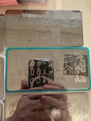Placas de sellos para uñas con bolsa