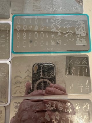 Placas de sellos para uñas con bolsa