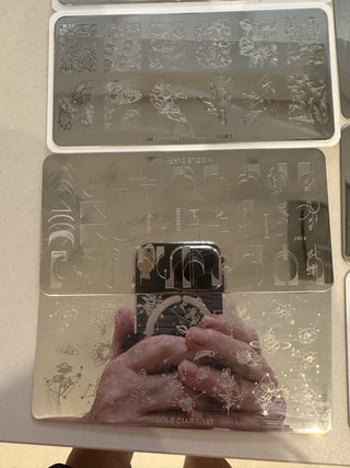 Placas de sellos para uñas con bolsa