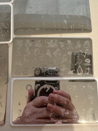 Placas de sellos para uñas con bolsa