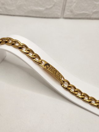 Pulsera esclava Camaron- Antonio acero chapado oro