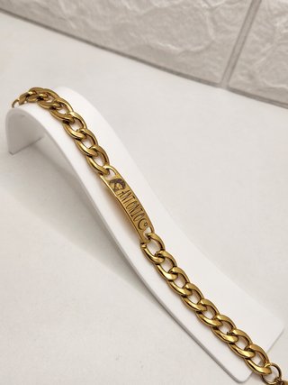 Pulsera esclava Camaron- Antonio acero chapado oro