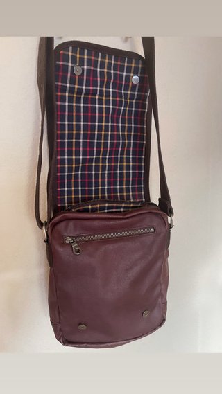 Bolso Caballero Tommy Hilfiger Marrón/Rojo