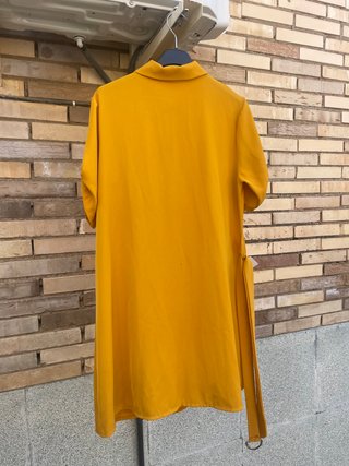 Vestido camisero mostaza NUEVO con cinturón