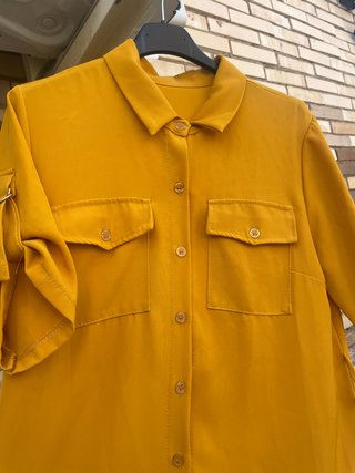 Vestido camisero mostaza NUEVO con cinturón
