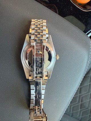 Reloj Rolex Datejust Plata y Verde