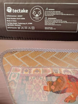 Parque Cuna Bebé Plegable Tectake