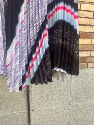 Falda plisada NUEVA de estampado multicolor
