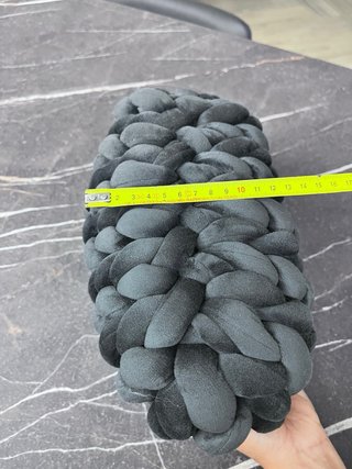 Crochet Bag in velluto antracite