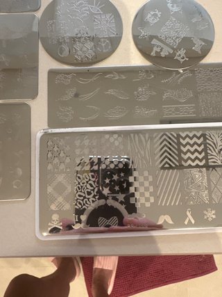Placas de sellos para uñas con bolsa