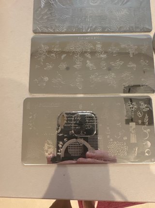 Placas de sellos para uñas con bolsa
