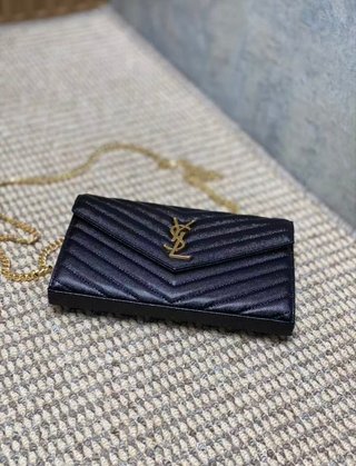 Bolso YSL Envelope Piel Negra Pequeño