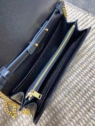Bolso YSL Envelope Piel Negra Pequeño