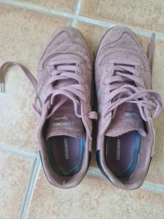 Zapatillas sneakers Coolway rosas ante