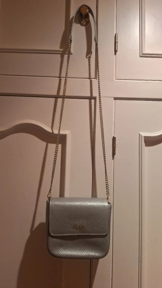 Bolso Tous Piel Pequeño Plateado