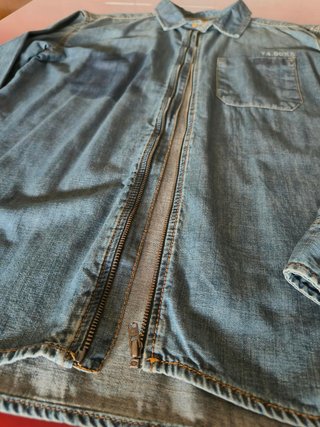 Camisa tejana con cremallera