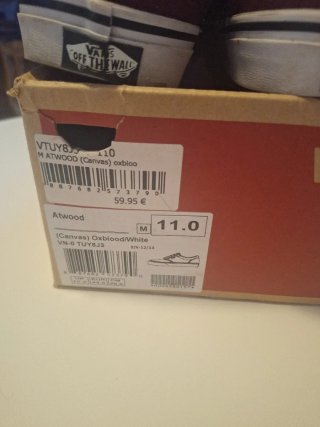 Vans Burdeos Talla 44 Nuevas