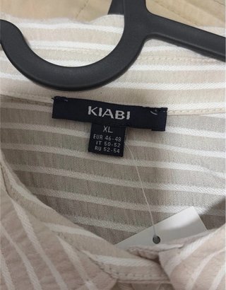 Camisa oversize Kiabi beige XL con etiqueta