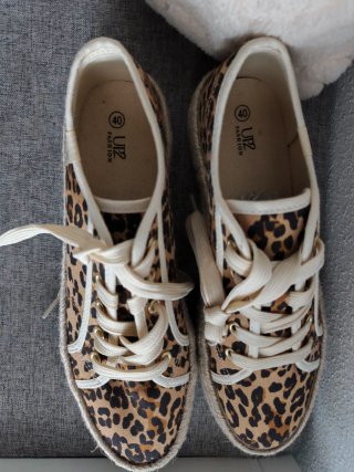 Zapatillas Esparto Leopardo Mujer
