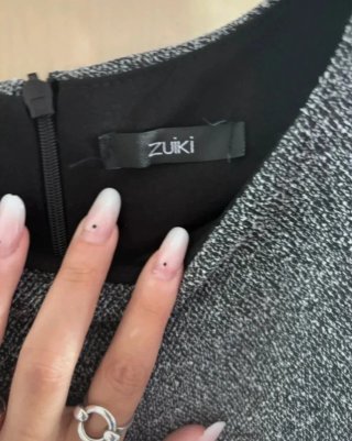 Vestito Zuiki Grigio Melange e Nero Taglia S