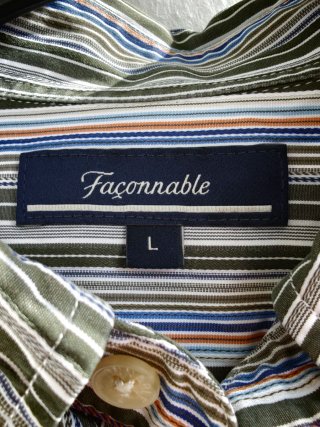 Camisa Façonnable Rayas Multicolor Talla L