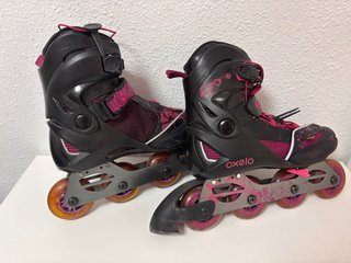 Patines en línea Oxelo negros y rosas