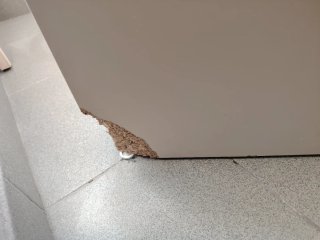 Estantería beige con puertas