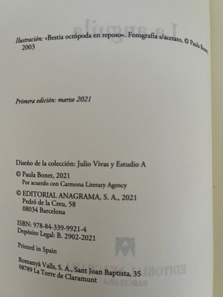 La anguila, de Paula Bonet (primera edición)