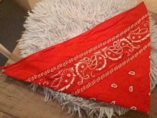 Bandana roja con diseño paisley