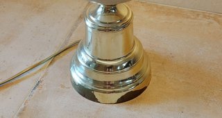Lámpara sobremesa vintage metal y porcelana