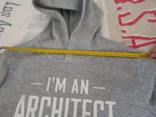 Sudadera Gris Arquitecto Talla M (medidas en foto)