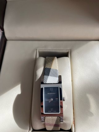Reloj Burberry original, mujer, esfera rectangular