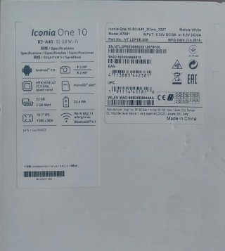 Tablet Acer Iconia One 10