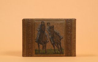 Antica scatola legno e sughero artigianale (Italia